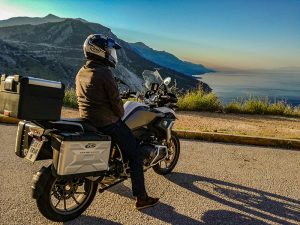 bmw r1200gs and the rider touring